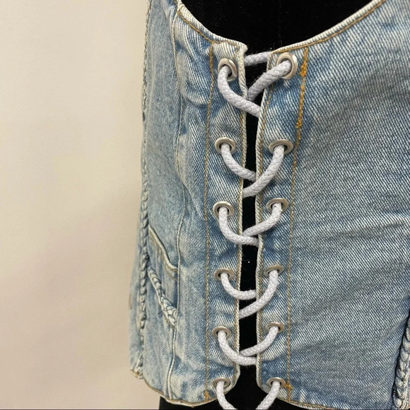 USA Bikers Dream Apparel Jean Vest Medium Honda Eagle on the back - Picture 5 of 16